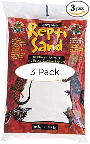 Zoo Med ReptiSand Desert White 10 Pounds Three Pack authentic reptile substrate