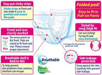 Refre protective underwear liners close up of product features