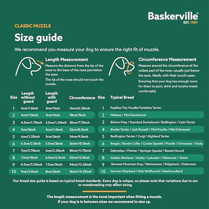 Adjustable neck strap detail on Baskerville dog muzzle