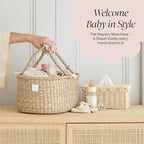 Bebe Bask luxury diaper caddy as nursery decor