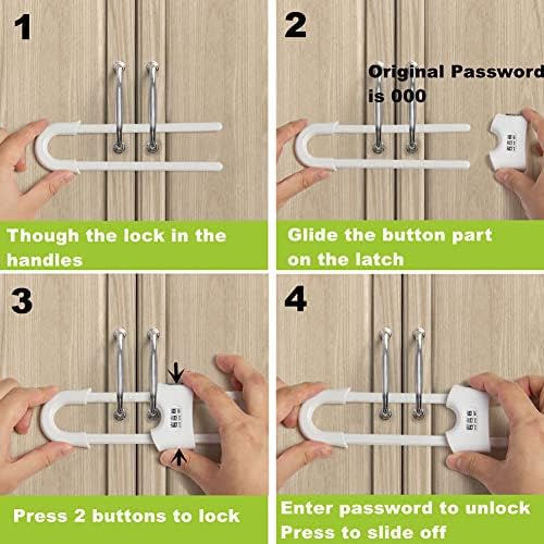 Installation guide for Honesecur cabinet handle safety latch