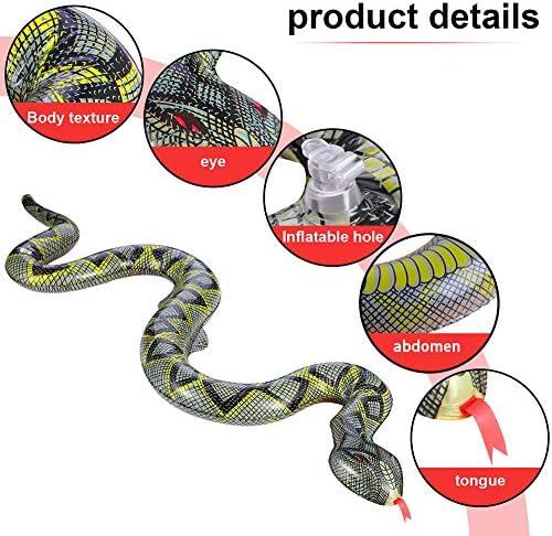Close up view of the realistic printed snake pattern on the durable PVC material