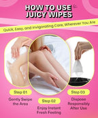 Instructions for use on the back of the Sweet Spot wipes pouch.