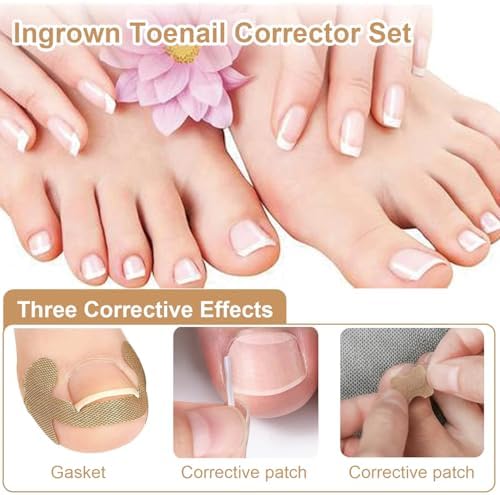 Back packaging view of the professional foot care corrector set showing product specifications and contents