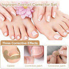 Back packaging view of the professional foot care corrector set showing product specifications and contents