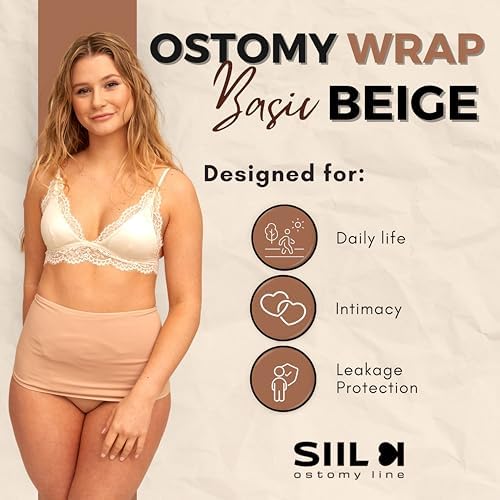 SIIL stoma bandage with integrated inner pocket for pouch support
