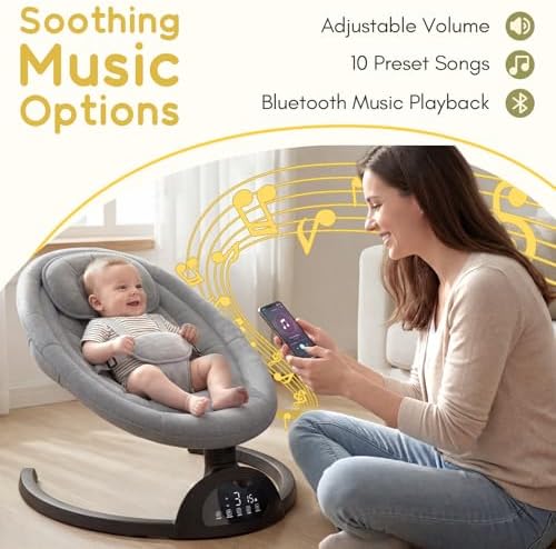 Monniebaby portable swing folded structure for easy travel and storage