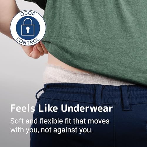 Detailed graphic of Abena Premium protective underwear core displaying the Top-Dry leak protection technology layers.