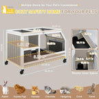 Ketive Rabbit Hutch Indoor - Weatherproof, Multi-Level, Easy Assembly, Lockable, and Comfortable - Image 3