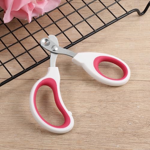 Bearded dragon grooming tool showcasing the rust resistant stainless steel construction and red white body.