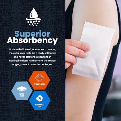 Latex free medical surgical pads designed for post operative care.