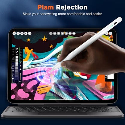 VivaEase active stylus pen magnetically attached to the side of a compatible tablet