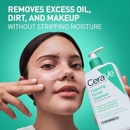 CeraVe gel-to-foam face wash removes excess oil and makeup without stripping skin barrier