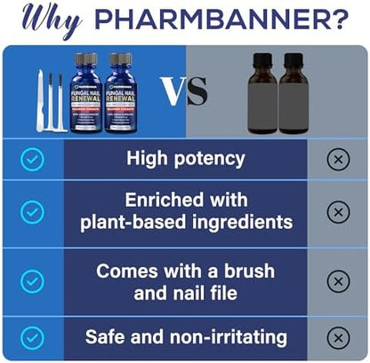 Underneath view of Pharmbanner packaging showing authentic USA import batch details and product manufacturing identification.