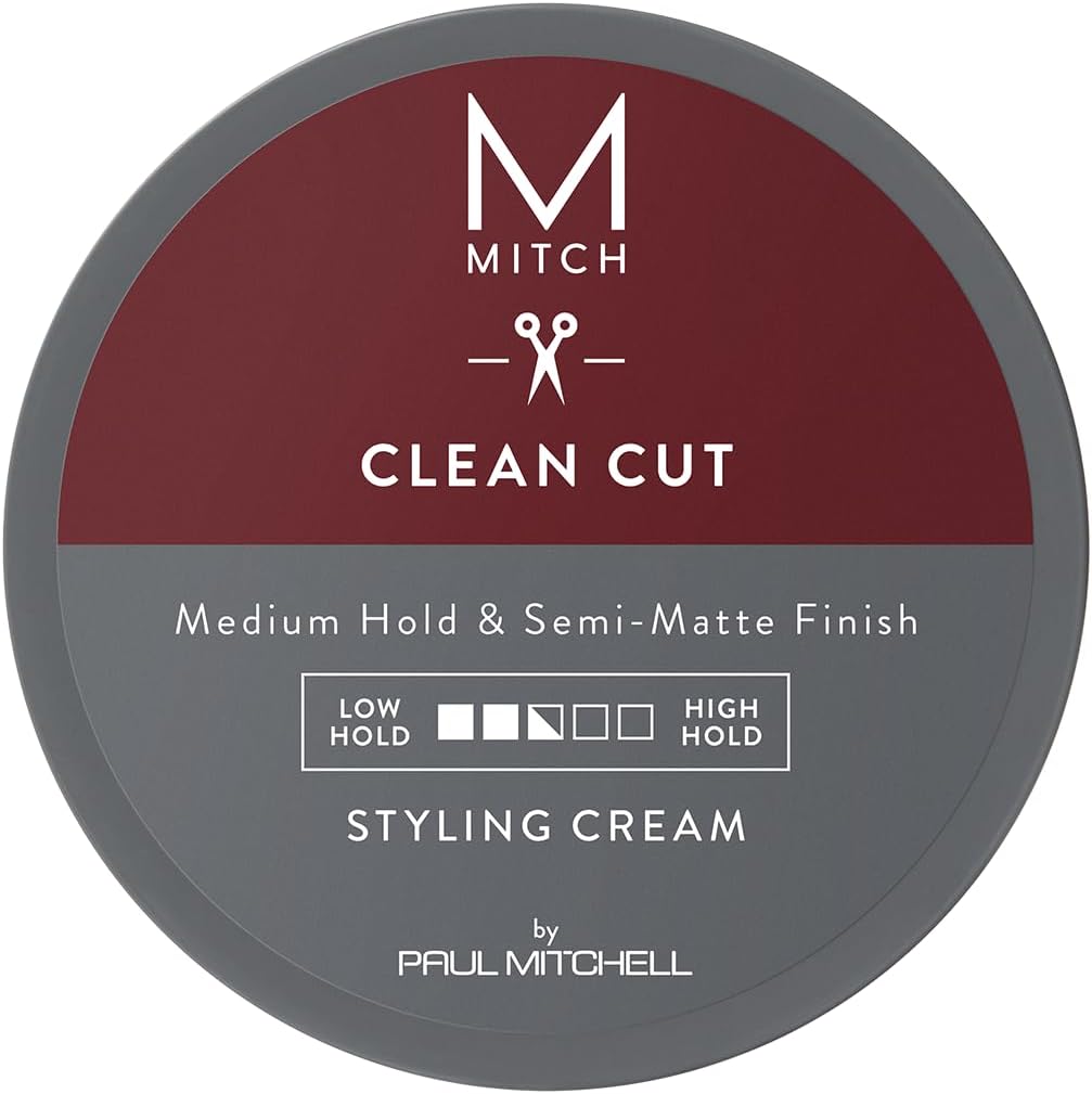 Paul Mitchell MITCH Clean Cut Styling Cream three ounce jar front view for men's premium grooming