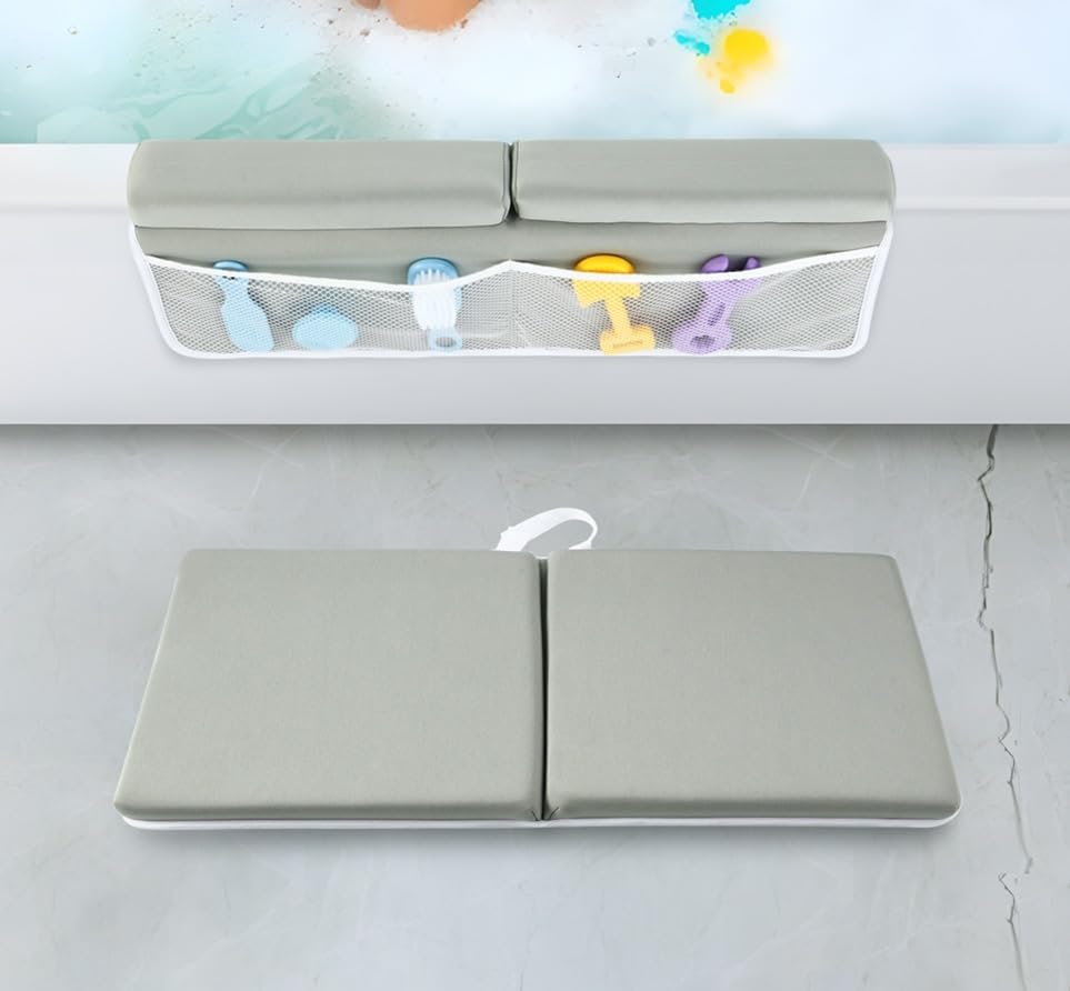 Premium water friendly quick drying material closeup of the imported PandaEar bath cushion