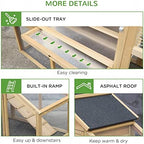 PawHut backyard poultry shelter set up in a natural outdoor garden space