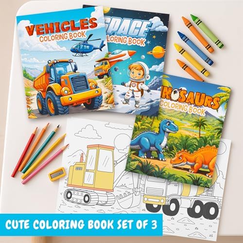 ZICOTO children activity book pack open page featuring realistic prehistoric dinosaur illustrations