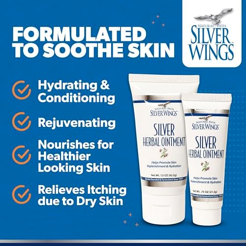 Natural Path Silver Wings herbal ointment side profile view