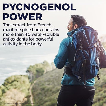 KAL Pycnogenol 50mg tablets for cellular defense and collagen support.
