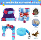 Close up of the decorative bowknot and bell on the hamster vest