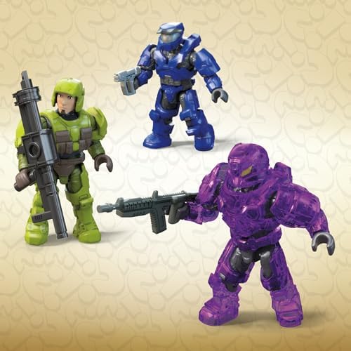 Two inch tall super poseable sci fi soldier figure standing on display block