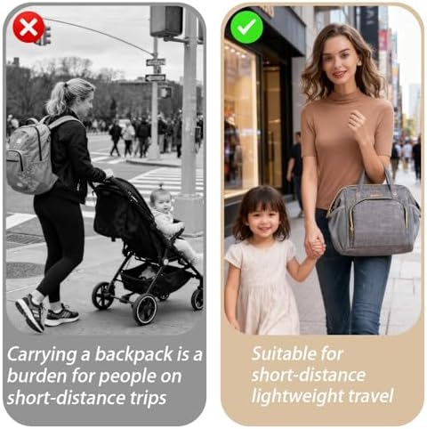FHELAD convertible mini backpack side profile showing bottle pockets
