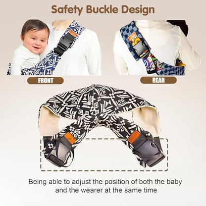 Yemyig lightweight infant carrier folded compactly to demonstrate its travel friendly size.