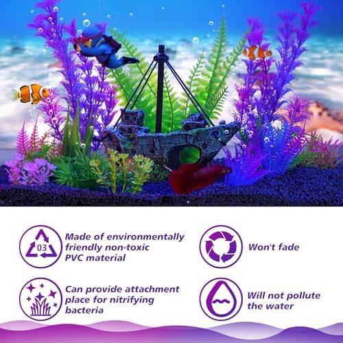 Small aquarium decoration kit for tanks under ten gallons.