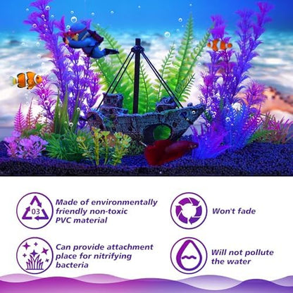 Small aquarium decoration kit for tanks under ten gallons.