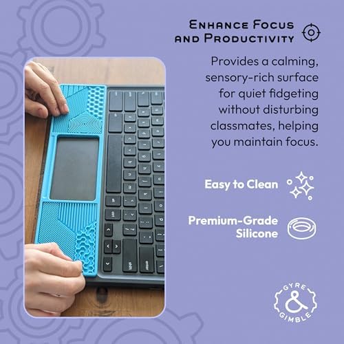 Gyre And Gimble silicone sensory mat showing textured wave and spiral patterns