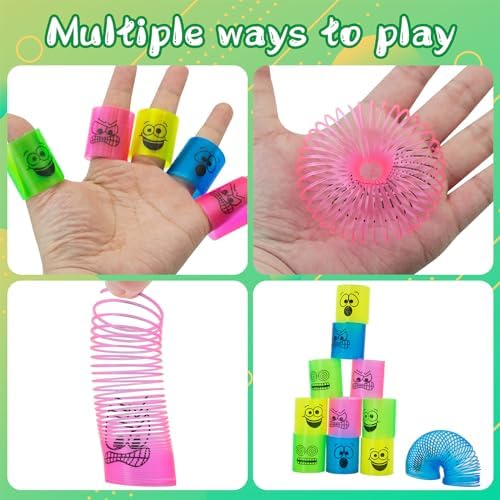 Cocurb mini spring party favors in hand demonstrating high elasticity stretching capability