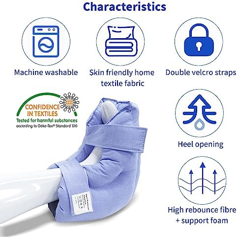 Soft polyester fiber filled heel protector for bedridden patients