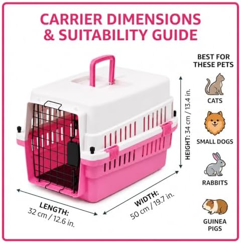 Freepet premium pet travel carrier with three hundred sixty degree ventilation slits