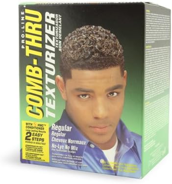 Side angle view of the Pro-Line texturizer cream and neutralizing shampoo components included in the regular strength kit.