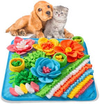 Oliumt blue sniff mat with foraging felt flowers