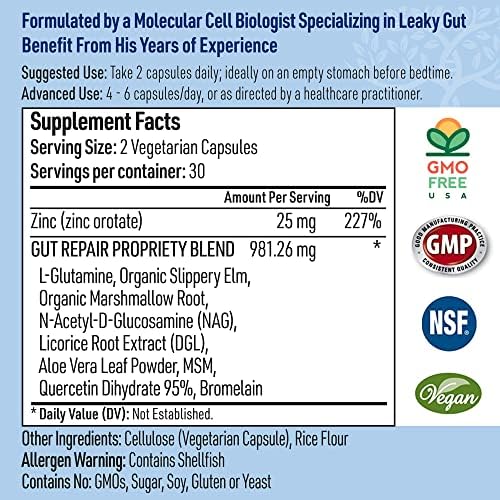 Liver Medic Leaky Gut Repair supplement label detail