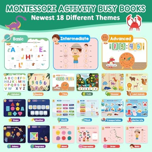 Close up view of the reusable matching stickers and sensory shapes inside the educational book.
