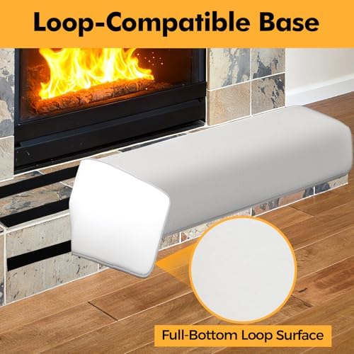 Installation view of Sunico fireplace baby proofing edge protector