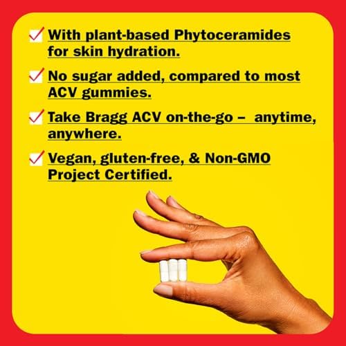 Vegan ACV capsules with phytoceramides for anti-aging and moisture
