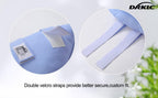 Blue quilted ankle pillow for bedridden elderly patients recovery.