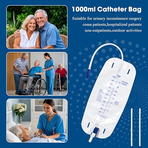 Adjustable cloth straps included with BeHerk 1000ml leg bag