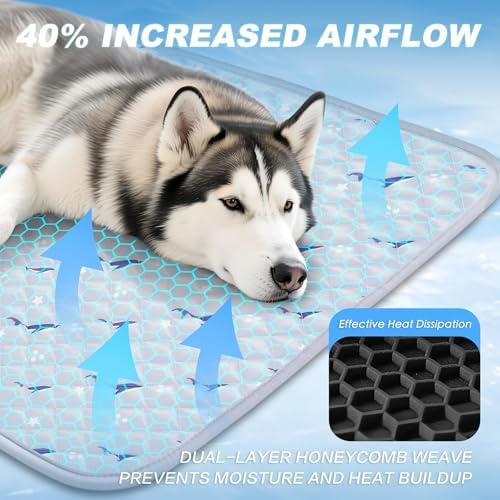 Velvopet non slip pet cooling bed bottom surface showing anti slip particles
