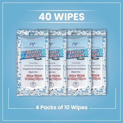 Premium Formulations 4 pack bathing wipes set for hygiene