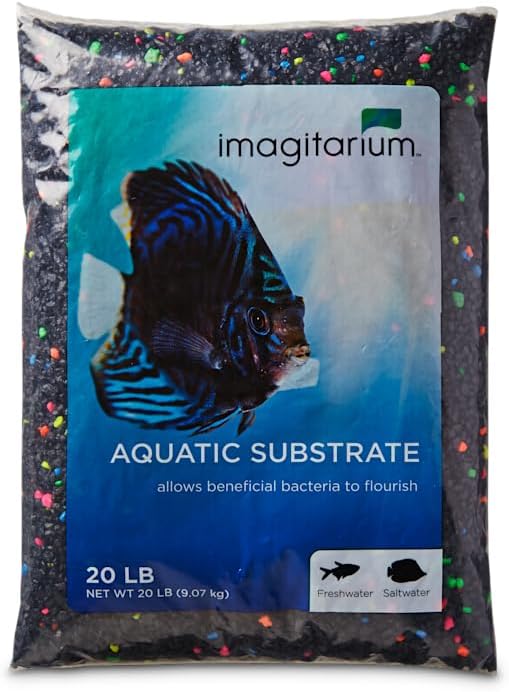 Imagitarium Black Lagoon aquarium gravel substrate 20 lbs bag front view