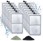 Zuqqony aquarium replacement filter inserts showing four layer carbon and zeolite construction.