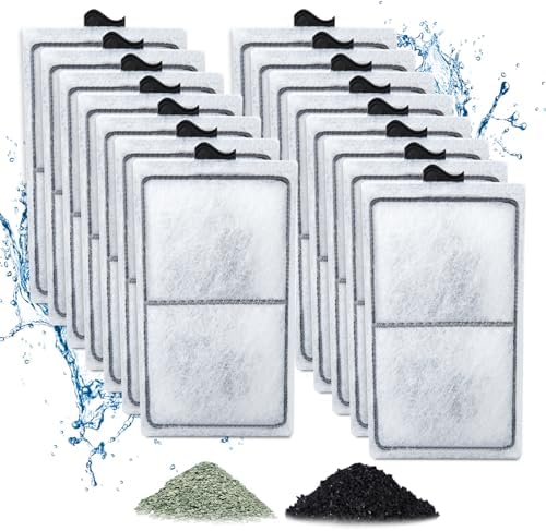 Zuqqony aquarium replacement filter inserts showing four layer carbon and zeolite construction.