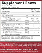 Feel Great 365 Kids Complete Omega Gummy Vitamins nutrition facts label