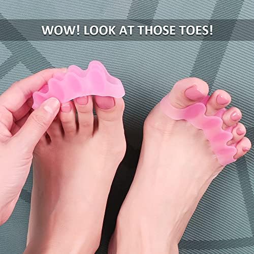Two pairs of Sosede toe straighteners showing flexible and washable design.