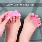 Two pairs of Sosede toe straighteners showing flexible and washable design.